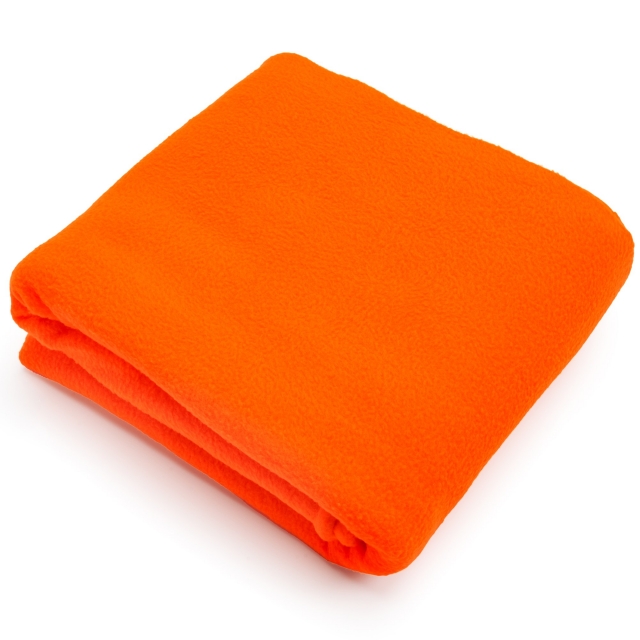 Neon Orange Solid Fleece Fabric